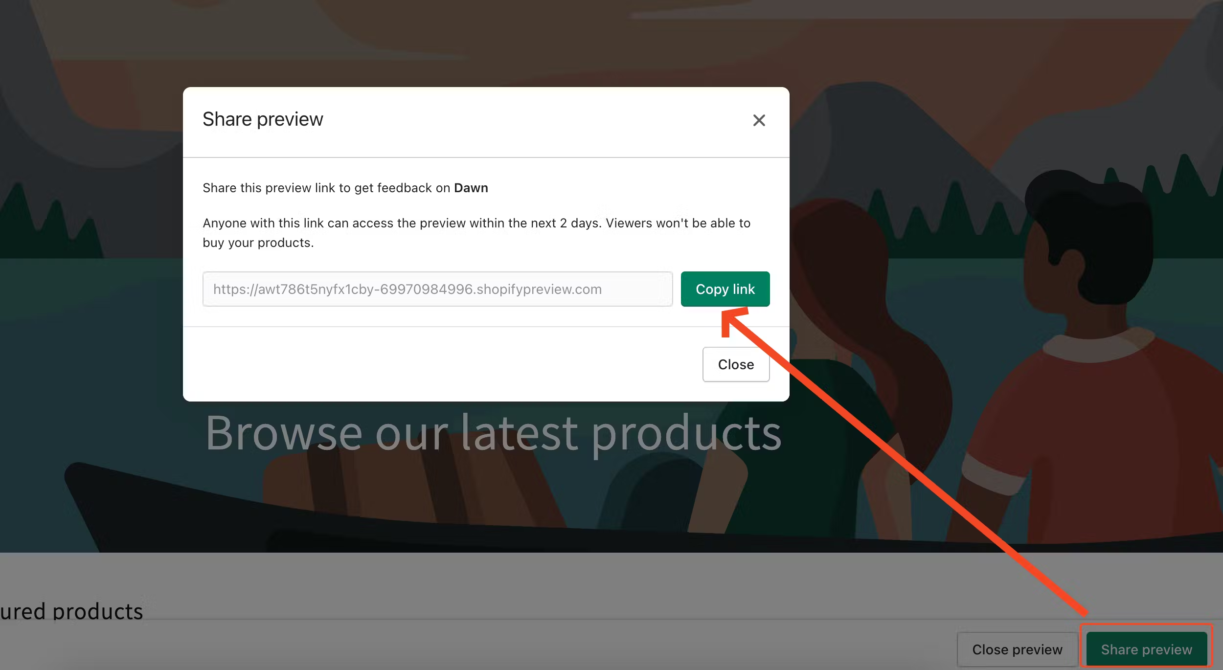 Preview link expiration